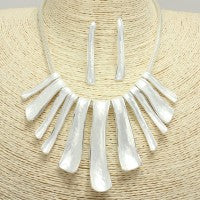 Spiral Silver Necklace Set