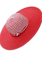 Red and White Floppy Hat